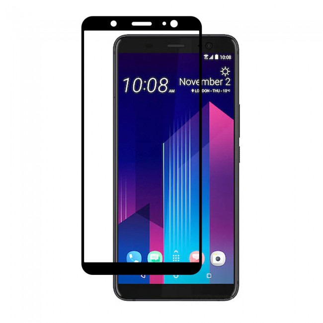 HTC U11 PLUS Tempered Glass 3D Grand Shieldz Margoun - Black Frame