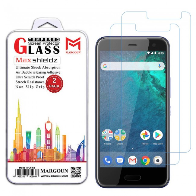 HTC U11 Life Tempered Glass 2 Pack Max Shieldz Margoun - Clear