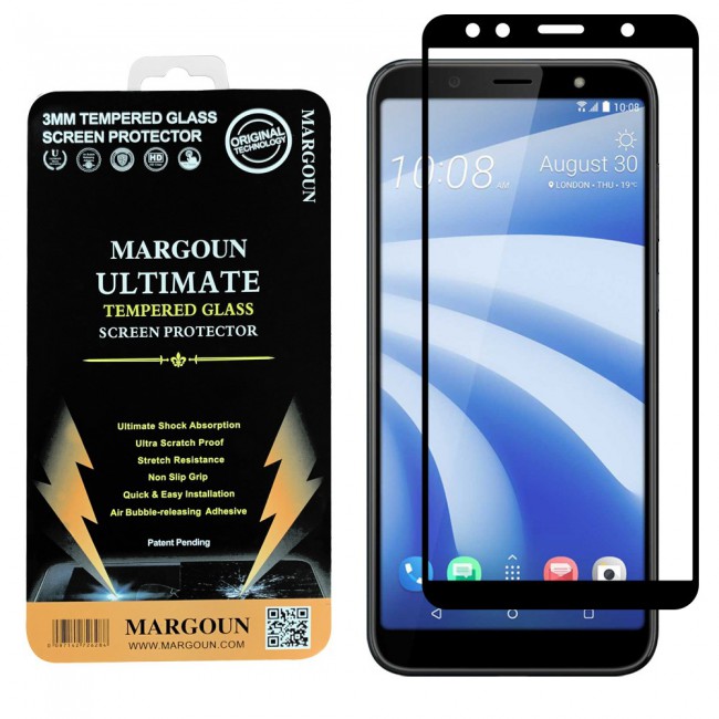 HTC U12 Life Tempered Glass 3D Ultimate Margoun - Black Frame