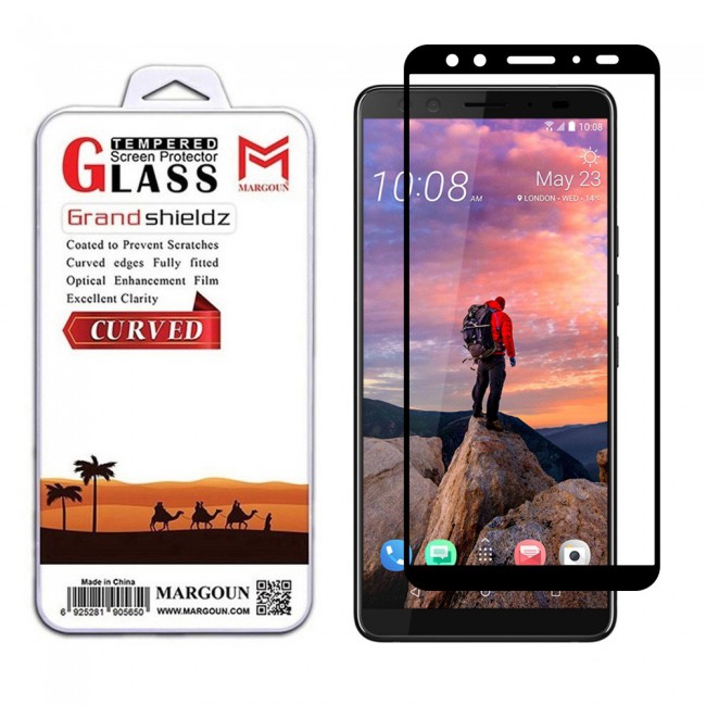HTC U12 PLUS Tempered Glass 3D Grand Shieldz Margoun - Black Frame