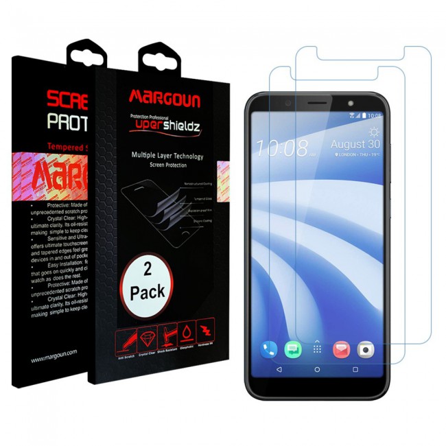 HTC U12 Life Glass 2 Pack Super Shieldz Margoun- Clear