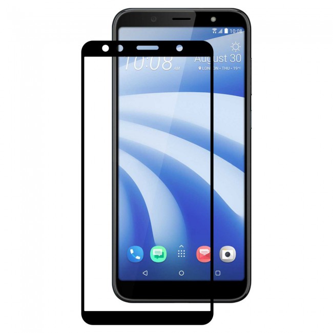 HTC U12 Life Tempered Glass 3D Grand Shieldz Margoun - Black Frame