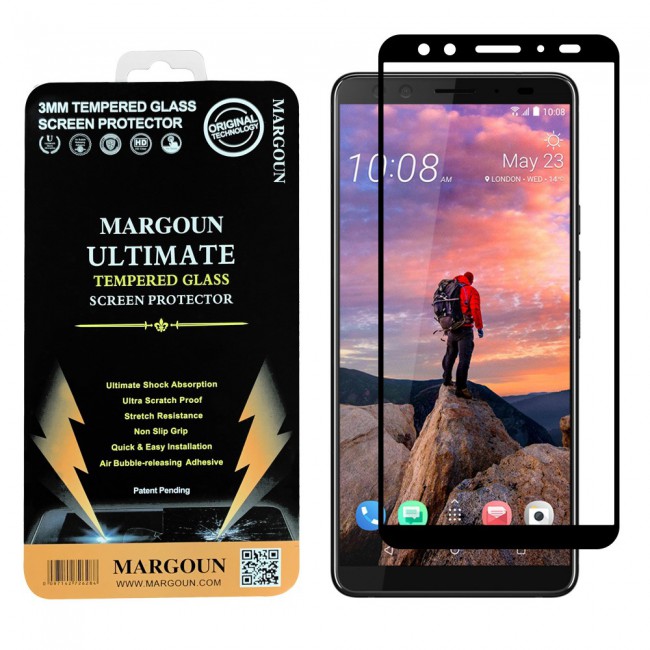 HTC U12 Plus Tempered Glass 3D Ultimate Margoun - Black Frame