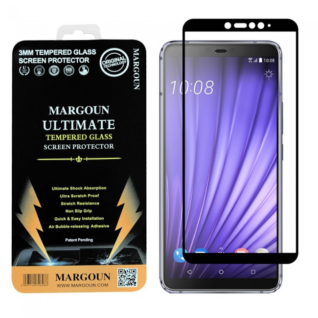 HTC U19e Tempered Glass 3D Ultimate Margoun - Black Frame