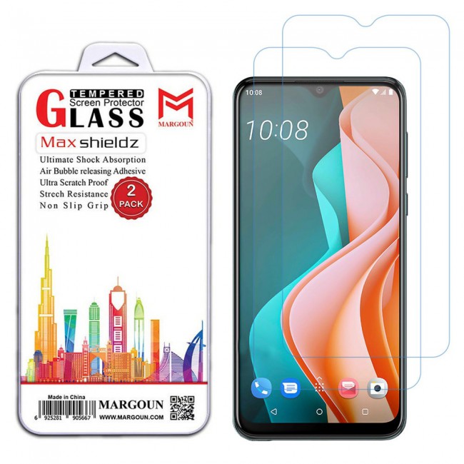 HTC Wildfire R70 Tempered Glass 2 Pack Max Shieldz Margoun - Clear
