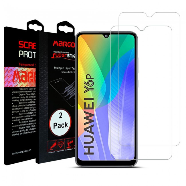 Huawei Y6p Tempered Glass 2 Pack Super Shieldz by Margoun - Clear