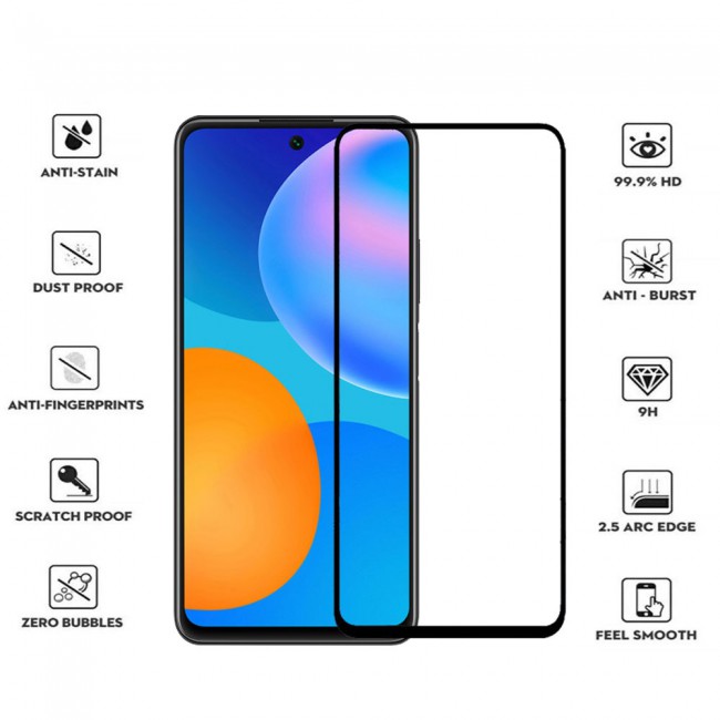 Huawei Y7A 2-Pack Glass 3D Screen Protector Super Shieldz by Margoun - Side Black