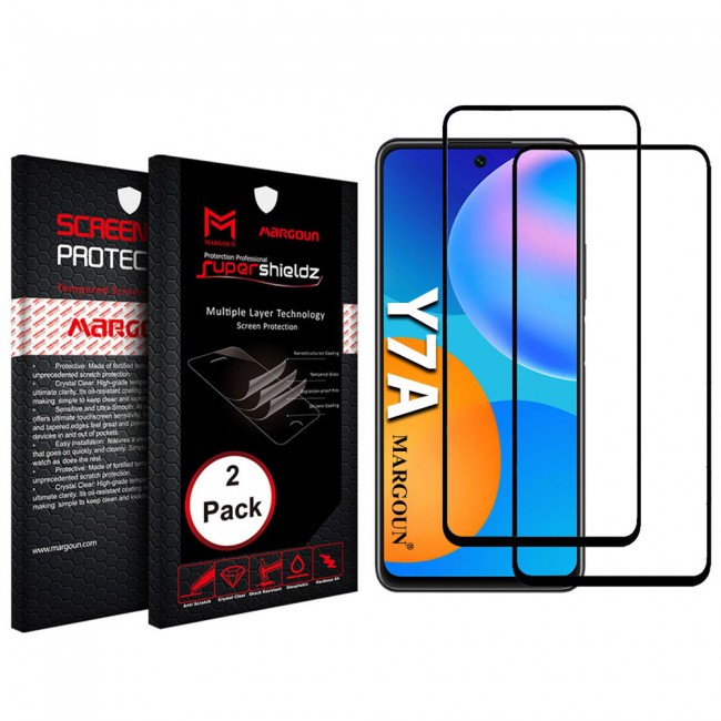 Huawei Y7A 2-Pack Glass 3D Screen Protector Super Shieldz by Margoun - Side Black