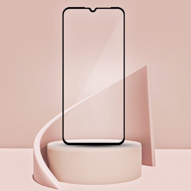 MARGOUN for itel A49 4G Screen Protector Tempered Glass Full Glue Black side