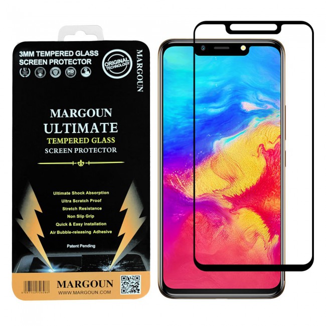 Infinix Hot 7 Glass 3D Tempered Screen Protector Ultimate by Margoun - Black Edge