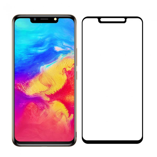 Infinix Hot 7 Glass 3D Tempered Screen Protector Grand Shieldz by Margoun - Black Edge