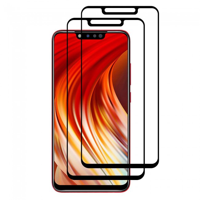 Infinix Hot 7 Pro 2-Pack Glass 3D Screen Protector Super Shieldz by Margoun - Black Edge