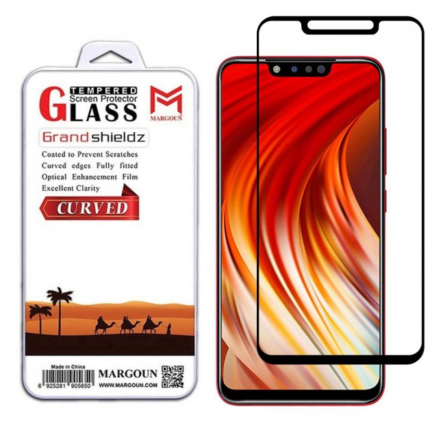 Infinix Hot 7 Pro Glass 3D Tempered Screen Protector Grand Shieldz by Margoun - Black Edge