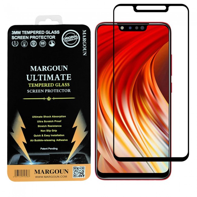 Infinix Hot 7 Pro Glass 3D Tempered Screen Protector Ultimate by Margoun - Black Edge