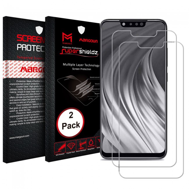 Infinix Hot 7 Pro Tempered Screen Protector Super Shieldz by Margoun - 2-Pack Clear