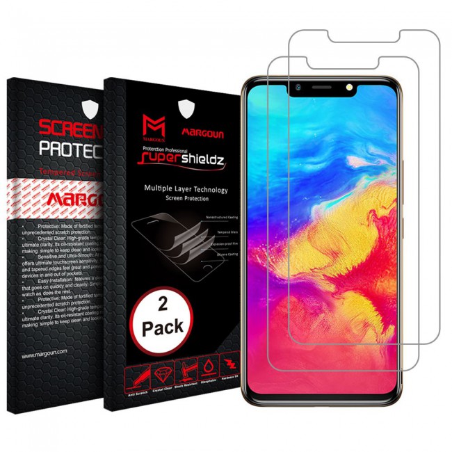 Infinix Hot 7 Tempered Screen Protector Super Shieldz by Margoun - 2-Pack Clear