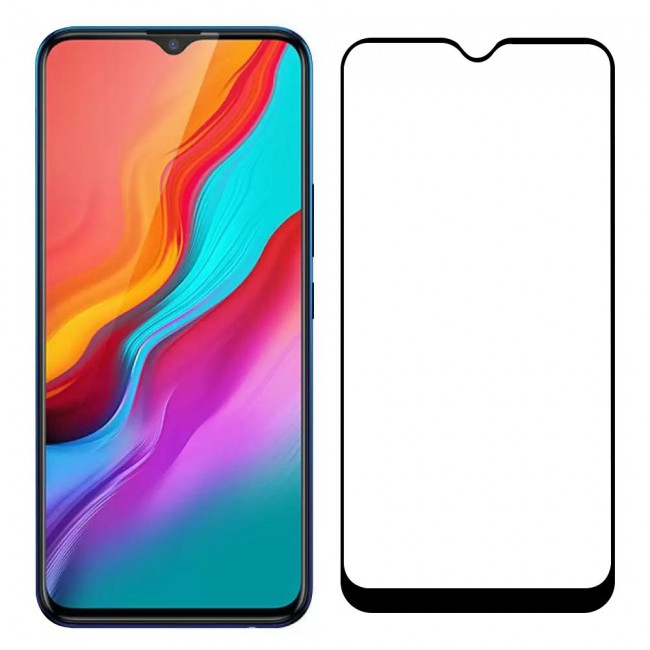 Infinix Hot 8 Glass 3D Tempered Screen Protector Ultimate by Margoun - Black Edge