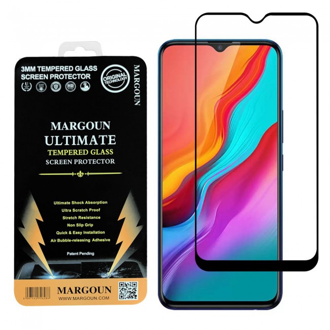 Infinix Hot 9 Play Glass 3D Tempered Screen Protector Ultimate by Margoun - Black Edge