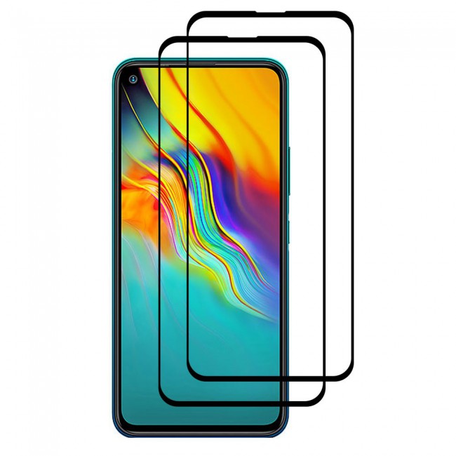 Infinix S5 Lite 2-Pack Glass 3D Screen Protector Super Shieldz by Margoun - Black Edge