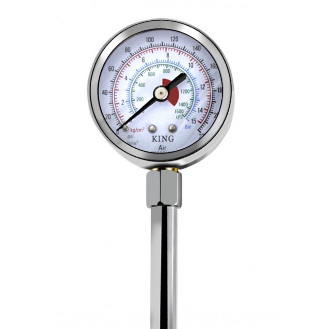 Margoun King Air Pressure Tire Gauge - Silver