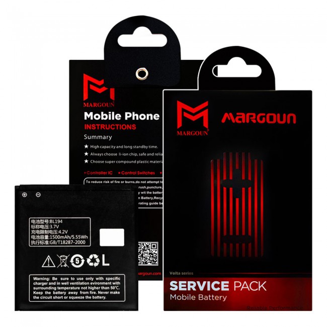 Lenovo BL-194 Standard Replacement Internal Battery Volta Series by Margoun