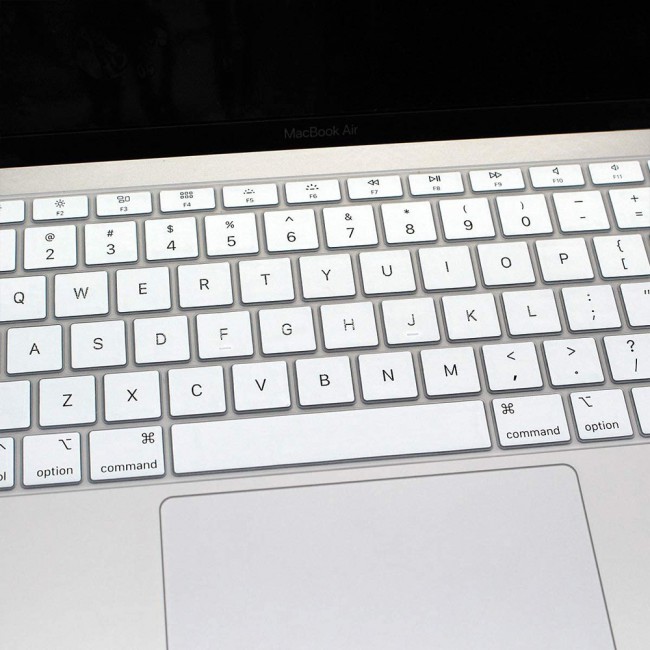 Macbook Air 13.3 inch A1932 A2179 Case Cover and Keyboard Protector Skin Cover – White