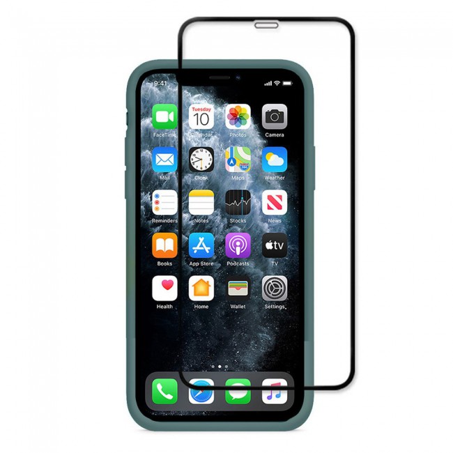 Margoun 2Pack Apple iPhone 12 Silicone Case Cover and 3D Screen Protector - Cactus Green