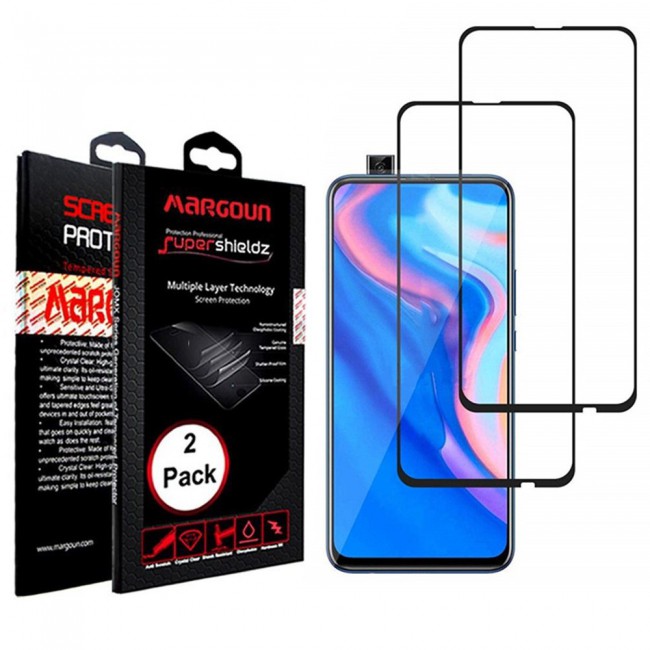 Margoun 2-Pack 3D Tempered Glass Screen Protector for Huawei Y9 Prime 2019