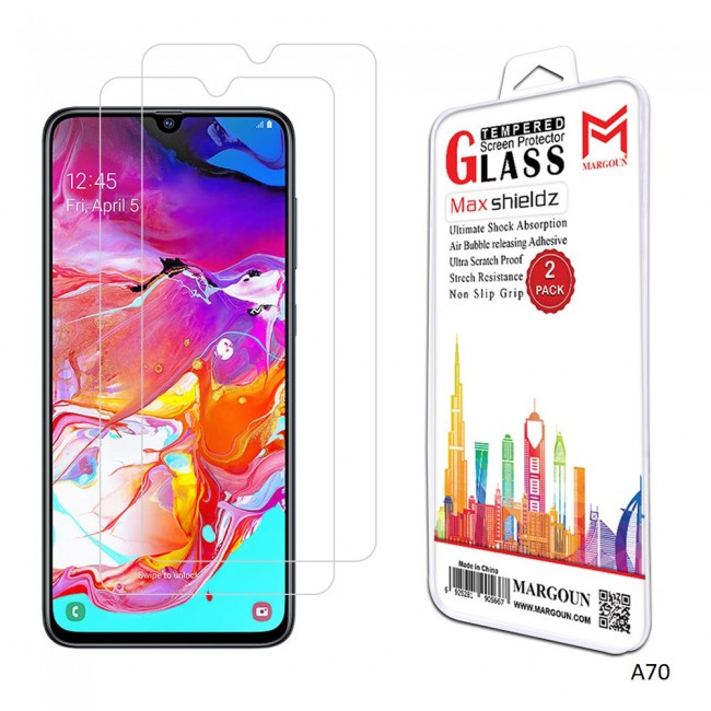 Margoun 2-Pack Tempered Glass Screen Protector for Samsung Galaxy A70