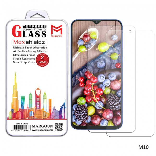 Margoun 2-Pack Tempered Glass Screen Protector for Samsung Galaxy M Series ( M10 , M20 )