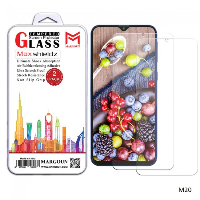 Margoun 2-Pack Tempered Glass Screen Protector for Samsung Galaxy M Series ( M10 , M20 )