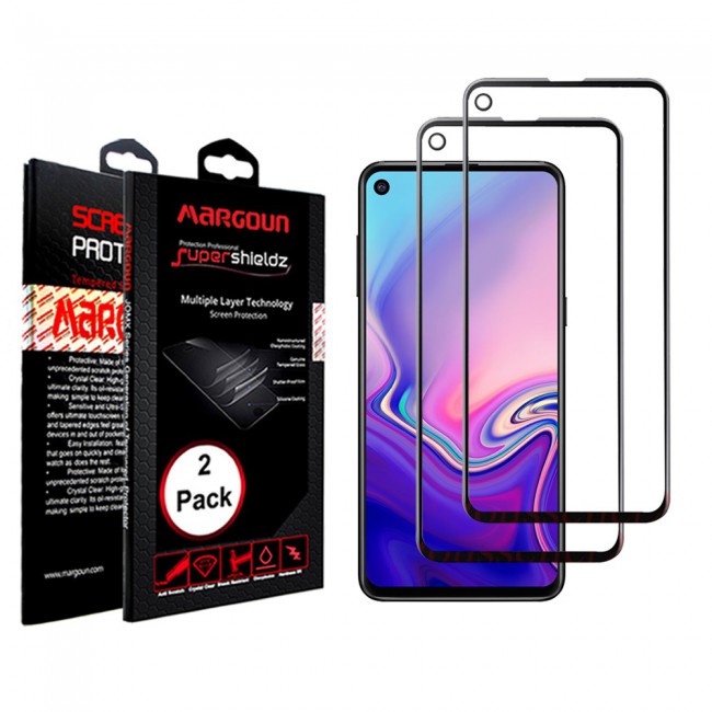 Margoun 2-Pack 5D Tempered Glass Screen Protector for Samsung Galaxy A8s