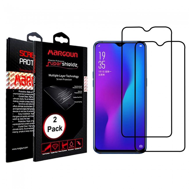 Margoun 2-Pack 3D Tempered Glass Screen Protector for Oppo F9 Plus / Oppo F9+