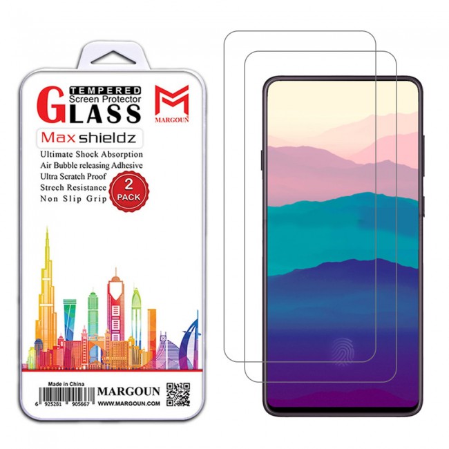 Margoun 2-Pack Max Shieldz Tempered Glass Screen Protector for Samsung Galaxy A90