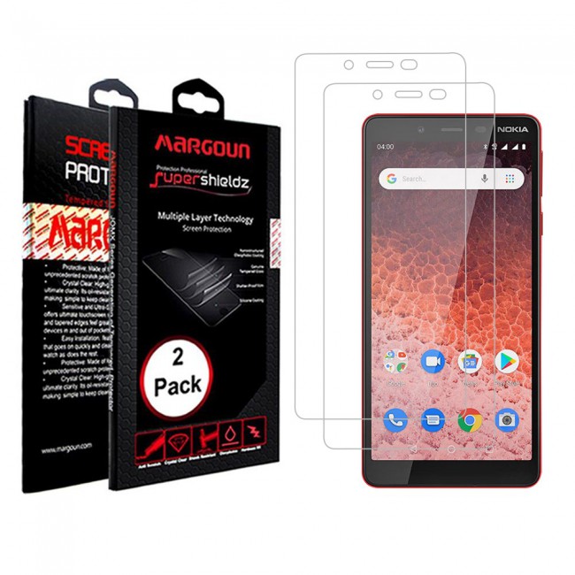 Margoun 2-Pack Tempered Glass Screen Protector for Nokia 1Plus
