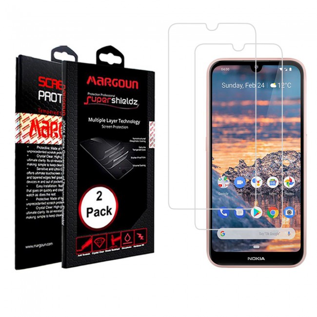 Margoun 2-Pack Tempered Glass Screen Protector for Nokia 4.2