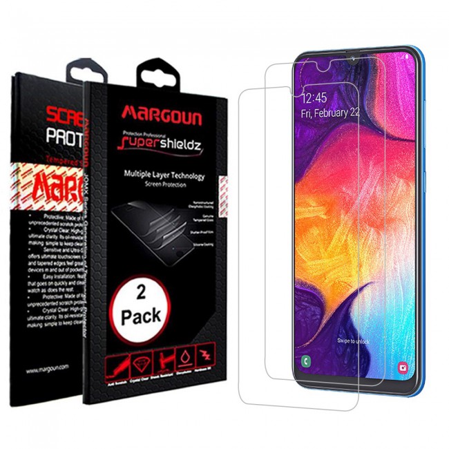 Margoun 2-Pack Tempered Glass Screen Protector for Samsung Galaxy A50