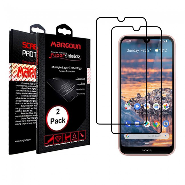 Margoun 2-Pack 3D Tempered Glass Screen Protector for Nokia 4.2