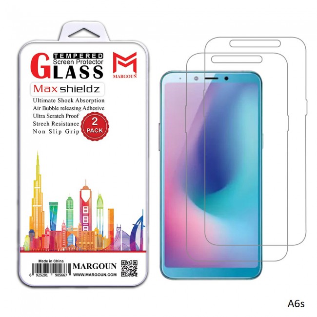 Margoun 2-Pack Tempered Glass Screen Protector for Samsung Galaxy A Series ( A70 , A10 , A30 , A50 , A6s , A8s )