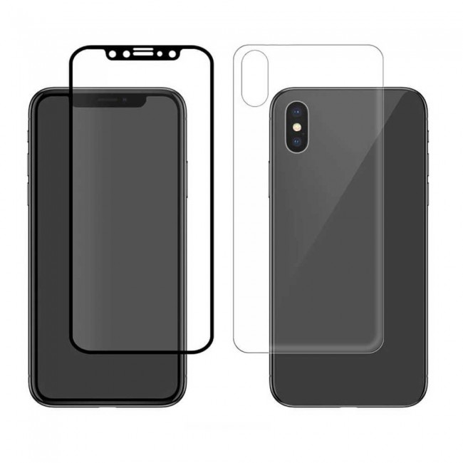 Margoun Back and 3D Front Tempered Glass Screen Protector for Apple iphone XS Max ( 6.5 inch)