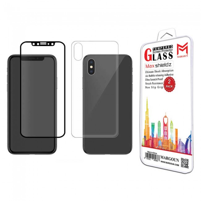 Margoun Back and 3D Front Tempered Glass Screen Protector for Apple iphone XS Max ( 6.5 inch)