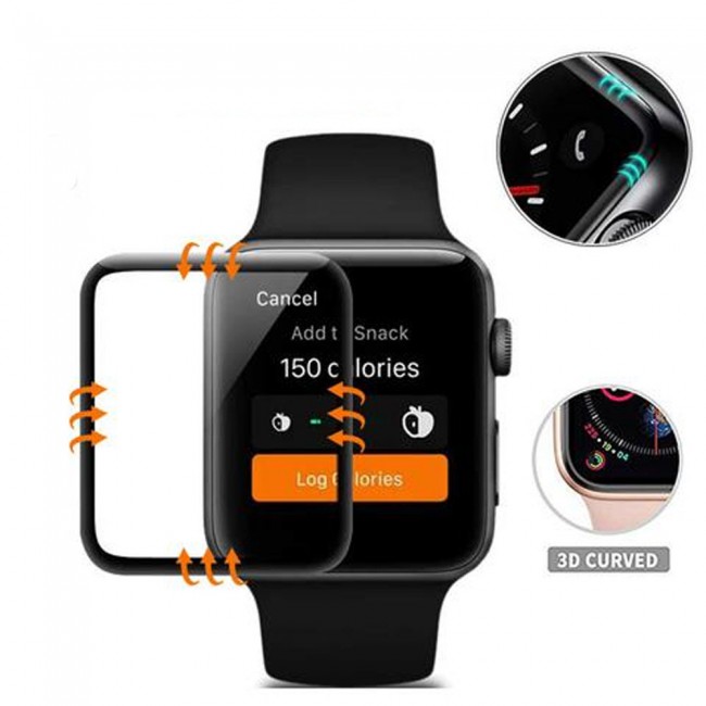 2Pack Margoun 3D Curved Glass Screen Protector for Apple Watch Series 44mm