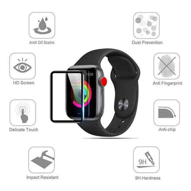 2Pack Margoun 3D Curved Glass Screen Protector for Apple Watch Series 44mm