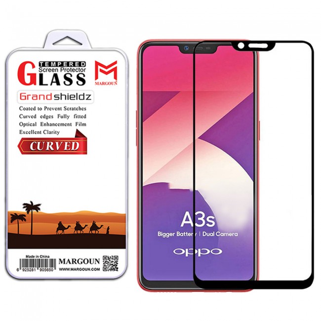 Margoun 3D Curved Tempered Glass Screen Protector for Oppo A3s