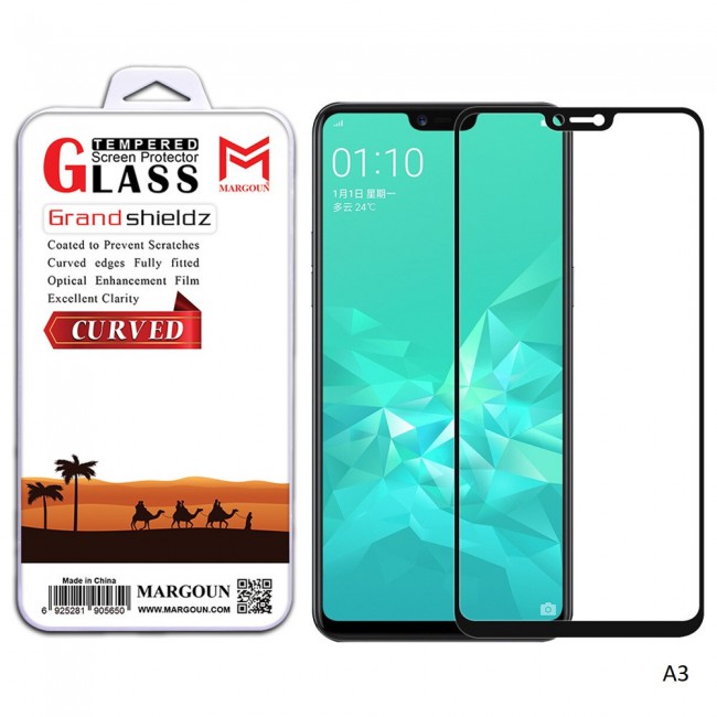 Margoun 3D Curved Tempered Glass Screen Protector for Oppo A3