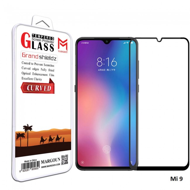 Margoun 3D Curved Tempered Glass Screen Protector for Xiaomi Phones ( Redmi Note 7 , Redmi Note 7 Full , Mi 9 , Redmi Go )