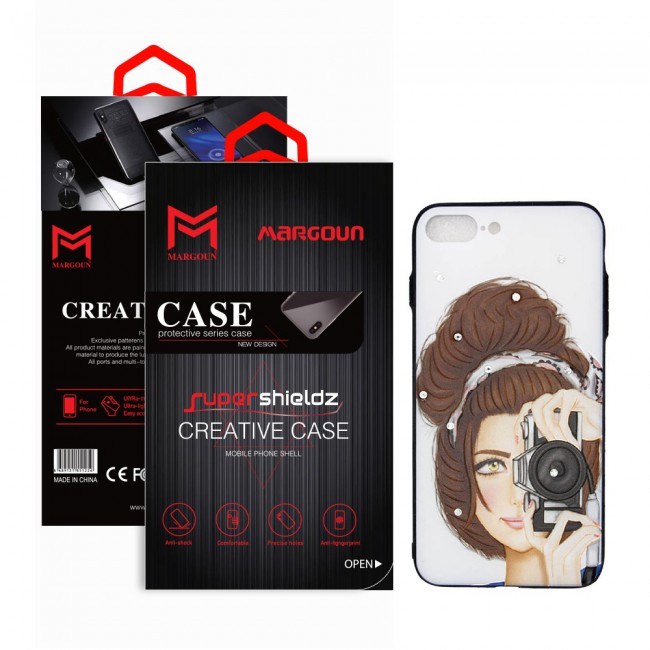 Margoun 3D Design Back Cover Case for Apple IPhone 7 Plus and 8 Plus