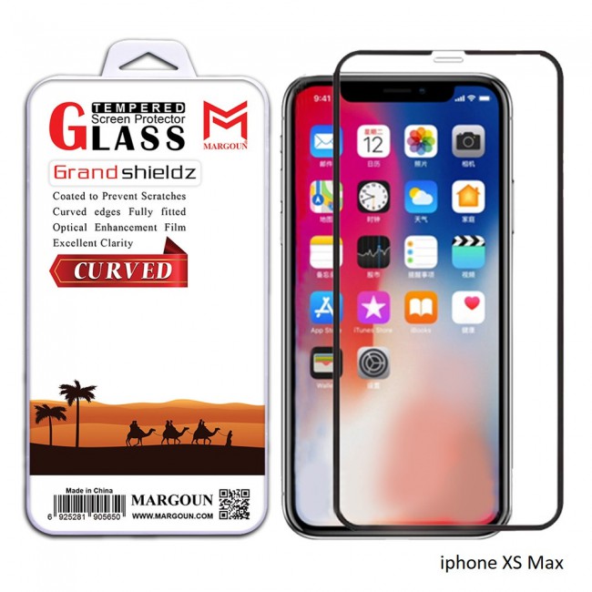 Margoun 3D Curved Tempered Glass Screen Protector for Apple Phones ( iphone X , XS , XS Max , XR )