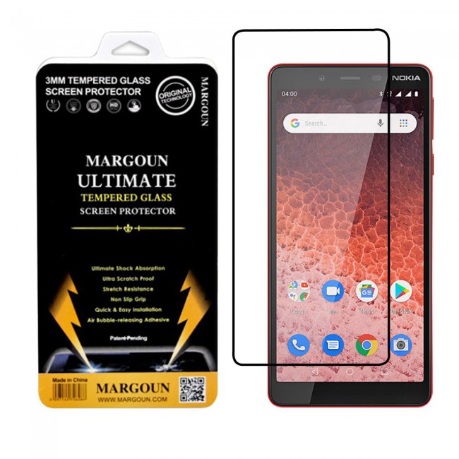 Margoun 3D Tempered Glass Screen Protector for Nokia 1 Plus