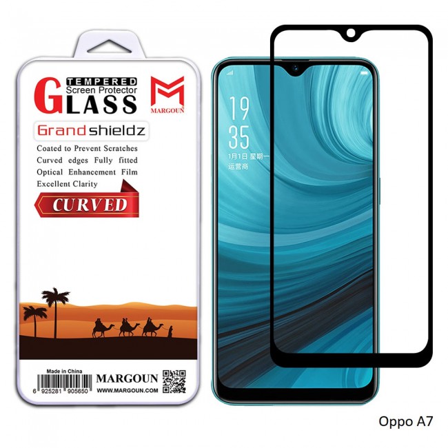 Margoun 3D Curved Tempered Glass Screen Protector for Oppo Phones ( F9 / F9 Pro , F9 Plus , A5 , A7 )